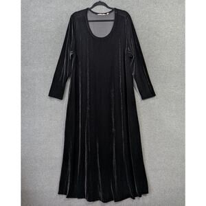 Soft Surroundings Dress Womens 2X Santiago Stretch Velvet Maxi Holiday Event